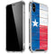 Texas Flag Light Wood iPhone XS Max Clear Case